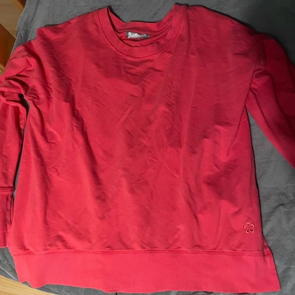 XL Vibrant red/Salmon crewneck sweater